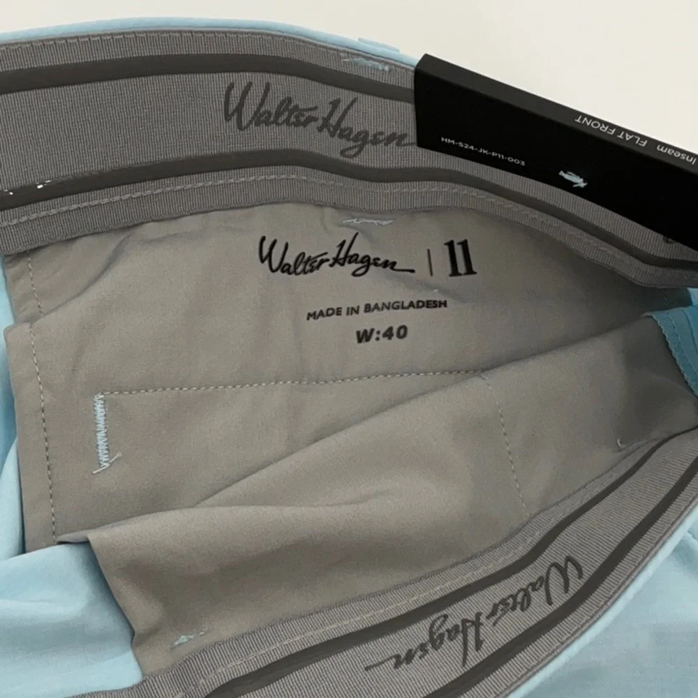 Walter Hagen Performance 11 Golf Shorts W40 9” Inseam Blue Wrinkle Resistant NWT
